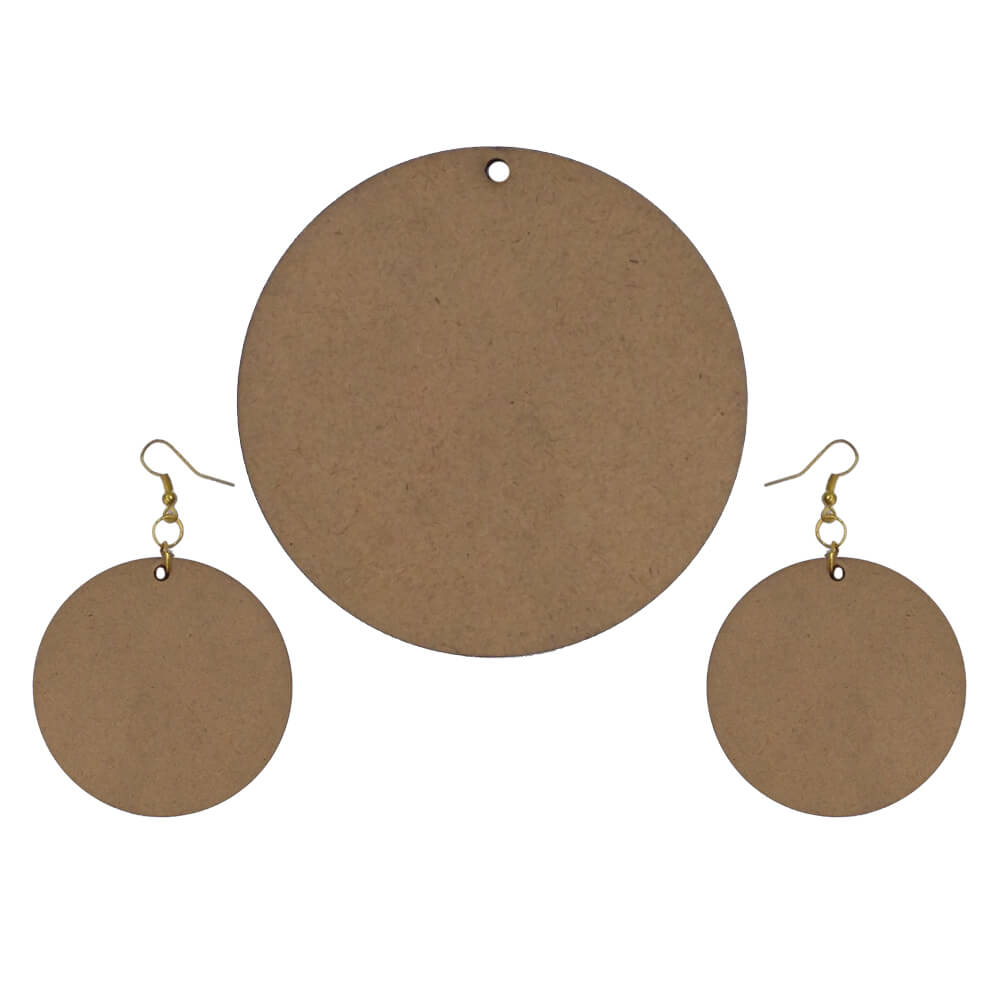 MDF Round and Rectangle Jewellery Set of 25 